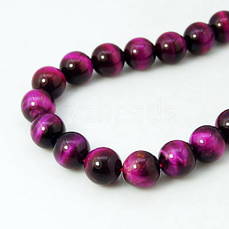 Natural Rose Tiger Eye Beads Strands G-G099-6mm-3-1