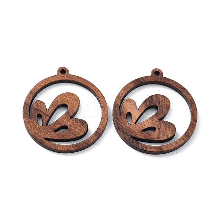 Walnut Wood Laser Cut Pendants WOOD-Q051-05D-1