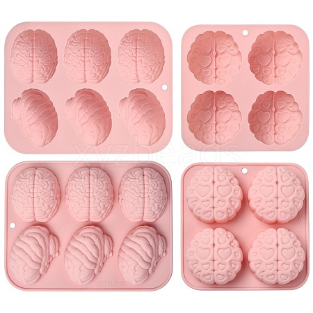 2 pcs 2 Styles Brain Shape Silicone Molds ST-CJ0007-87-1