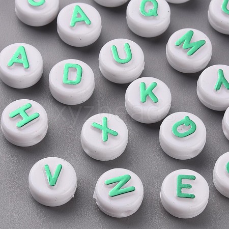 Opaque White Acrylic Beads MACR-N008-45C-1