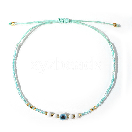 Glass Seed Beads & Resin Braided Bead Bracelets LS-TK7632-11-1