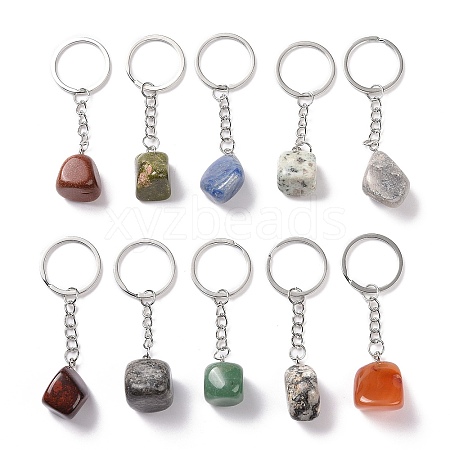 Nuggets Natural Gemstone Keychain KEYC-K017-001-1