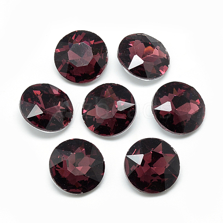 Pointed Back Glass Rhinestone Cabochons RGLA-T029-8mm-18-1