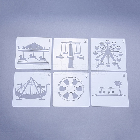 Plastic Drawing Stencil for Kids Teen Boys Girls DIY-D023-13P-1