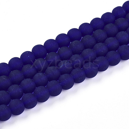 Transparent Glass Beads Strands X-GLAA-T032-T6mm-MD15-1