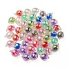 UV Plating Rainbow Iridescent Acrylic Beads OACR-F004-07-3