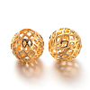 Brass Hollow Beads KK-L129-12G-04-1