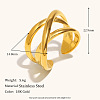 304 Stainless Steel and Enamel Cuff Rings FS-WGFF68F-03-1