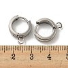 Tarnish Resistant 201 Stainless Steel Huggie Hoop Earrings Findings STAS-A167-01S-P-3