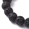 Dyed Colorful Natural Lava Rock Beaded Stretch Bracelets BJEW-JB09683-01-4