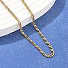 Unisex PVD Vacuum Plating 304 Stainless Steel Curb Chain/Twisted Chain Necklaces X-STAS-D0002-34G-1