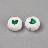 Acrylic Enamel Beads OACR-WH0003-04B-1