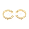 Brass Micro Pave Clear Cubic Zirconia Ear Cuff Findings KK-Z158-06G-1