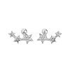 S925 Sterling Silver Star Stud Earrings LM4337-2-2