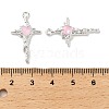 Rack Plating Alloy Rhinestones Pendants PALLOY-D028-07A-S-RS-3