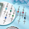 Tibetan Style Alloy Cross Pendant Decoration HJEW-JM02683-2