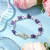 Natural Amethyst Chip Beaded Stretch Bracelets BJEW-JB10507-2