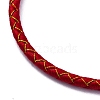 Polyester Cord Braided Bracelet Makings MAK-Z003-01G-01-2