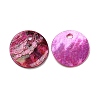 Spray Painted Natural Akoya Shell Charms SHEL-F007-15A-08-2