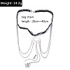 Alloy Rhinestone Sexy Multilayer Tassel Leg Chain WG728BB-09-2