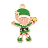 Christmas Theme Alloy Enamel Pendants X-ENAM-M221-01KCG-03-1