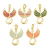 Brass Enamel Pendantss KK-CBAAB9C-05G-1