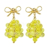 Christmas Bell Brass Dangle Stud Earrings EJEW-MZ00495-03-2