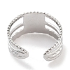 Non-Tarnish 304 Stainless Steel Open Cuff Rings RJEW-K273-10P-3