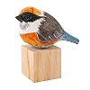 Wooden Red-headed Tit and Block Ornaments JX687A-1