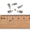 Tarnish Resistant 201 Stainless Steel Fold Over Crimp Cord Ends STAS-R055-08-3