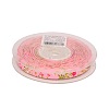Floral Single-sided Printed Polyester Grosgrain Ribbons SRIB-A011-9mm-240874-1