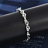 304 Stainless Steel Infinity Link Chain Bracelets for Women Men BJEW-F488-53D-P-3