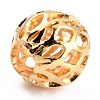 Long-Lasting Plated Hollowed Brass Beads X-KK-O133-002B-G-3