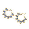 Glass Beaded Hoop Earrings EJEW-MZ00750-01-3