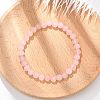 Natural Rose Quartz Beaded Stretch Bracelets BJEW-D446-B-11-1