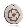 Spray Painted Stainless Steel Steampunk Pendants STAS-F078-08P-1