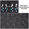 ARRICRAFT 100Pcs Transparent Resin Earring Hooks RESI-AR0001-26-4