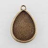 Flat Teardrop Alloy Pendant Cabochon Settings PALLOY-N0088-01AB-NF-1