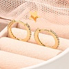 Rack Plating Brass Micro Pave Cubic Zirconia Hoop Earrings EJEW-H143-15G-01-1