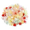 300Pcs 6-Petal Imitation Jelly Acrylic Bead Caps JACR-CJ0001-02-3