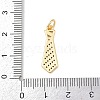 Brass Micro Pave Clear Cubic Zirconia Pendants KK-P339-21G-01-3