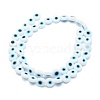 Handmade Evil Eye Lampwork Flat Round Bead Strands LAMP-L058-12mm-14-2