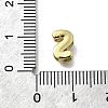 Brass Micro Pave Cubic Zirconia Letter Multi-Strand Links KK-D295-32G-19-3