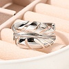 Rack Plating Brass Cuff Finger Rings for Women RJEW-C115-02P-2