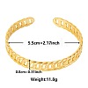 Elegant and Stylish Design Curb Chain Shape 304 Stainless Steel Cuff Bangles for Women YM3524-2-1