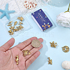 20Pcs 20 Styles Ocean Theme 304 Stainless Steel Pendants STAS-SC0021-12-3