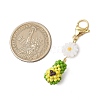 Avocado Glass Seed Beaded Pendant Decorations HJEW-MZ00184-3