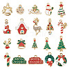 40Pcs 20 Style Christmas Rack Plating Alloy Enamel Pendants ENAM-TA0001-54-1