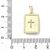Brass Micro Pave Cubic Zirconia Pendants LS-KK-H255-07G-02-3