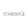 925 Sterling Silver Fold Over Clasps STER-T007-109P-1